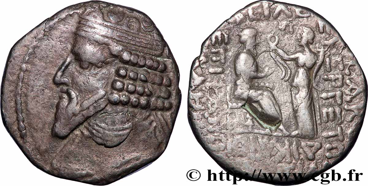 PARTHIEN - KÖNIGREICH DER PARTHER - GOTARZES II Tétradrachme SS