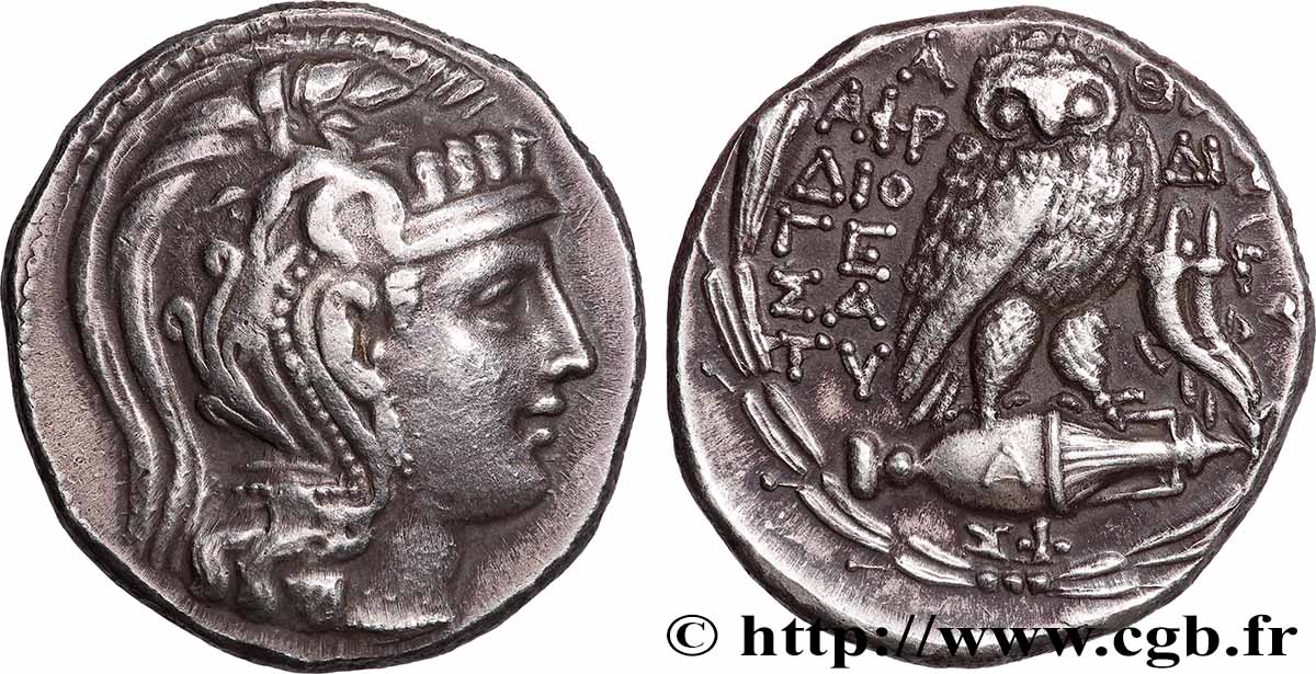 ATTICA - ATHENS Tétradrachme stéphanophore AU