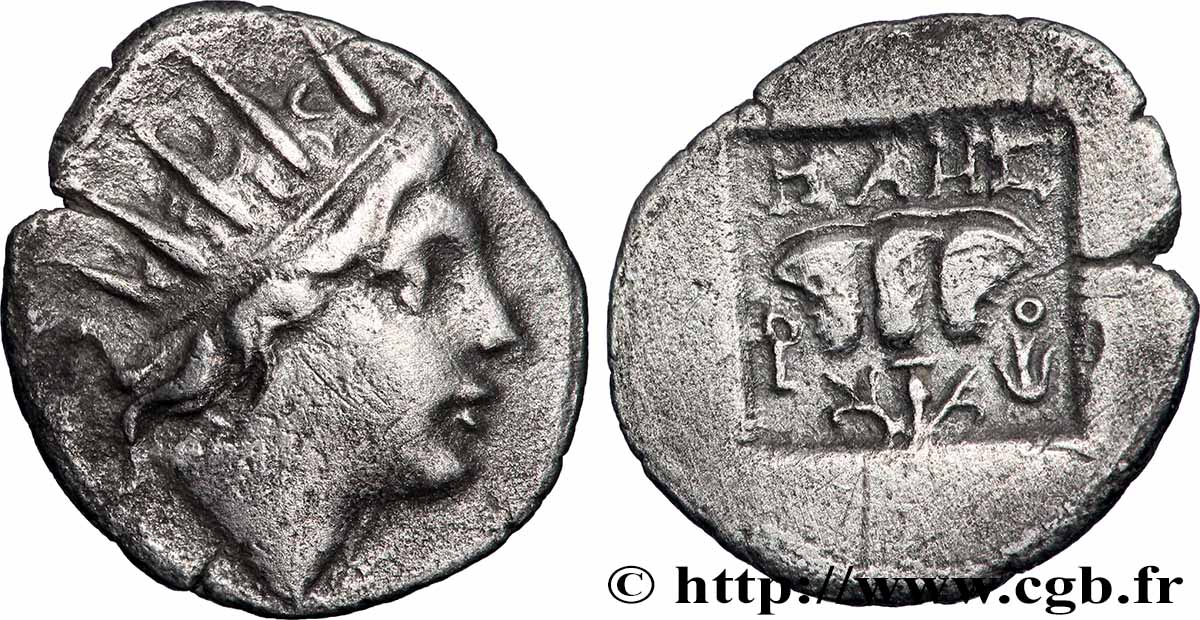 CARIE - ÎLES DE CARIE - RHODES Drachme plinthophore TTB