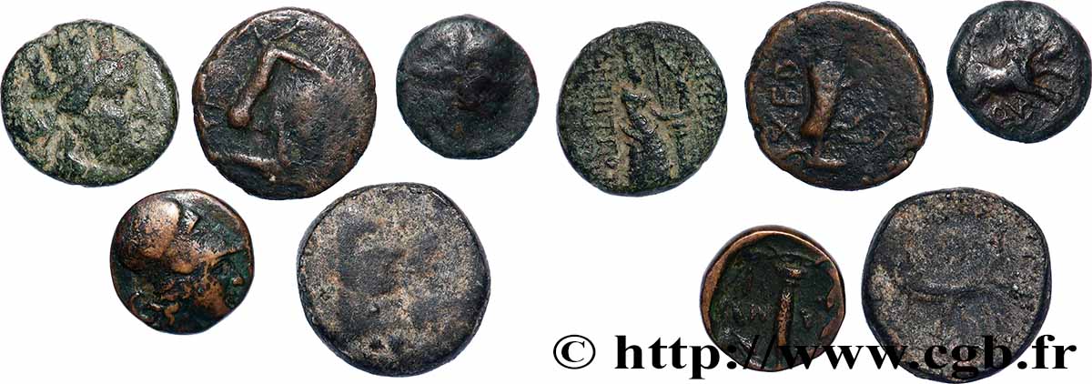 LOTS Lot de cinq monnaies lot