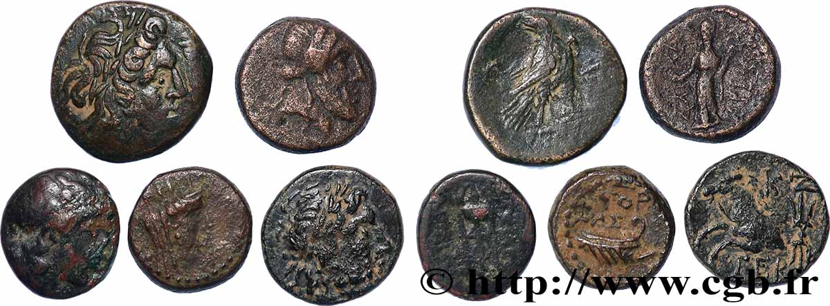 LOTS Lot de cinq monnaies lot