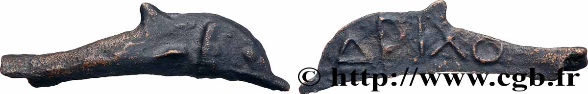 SARMATIE - OLBIA Dauphin épigraphe TTB