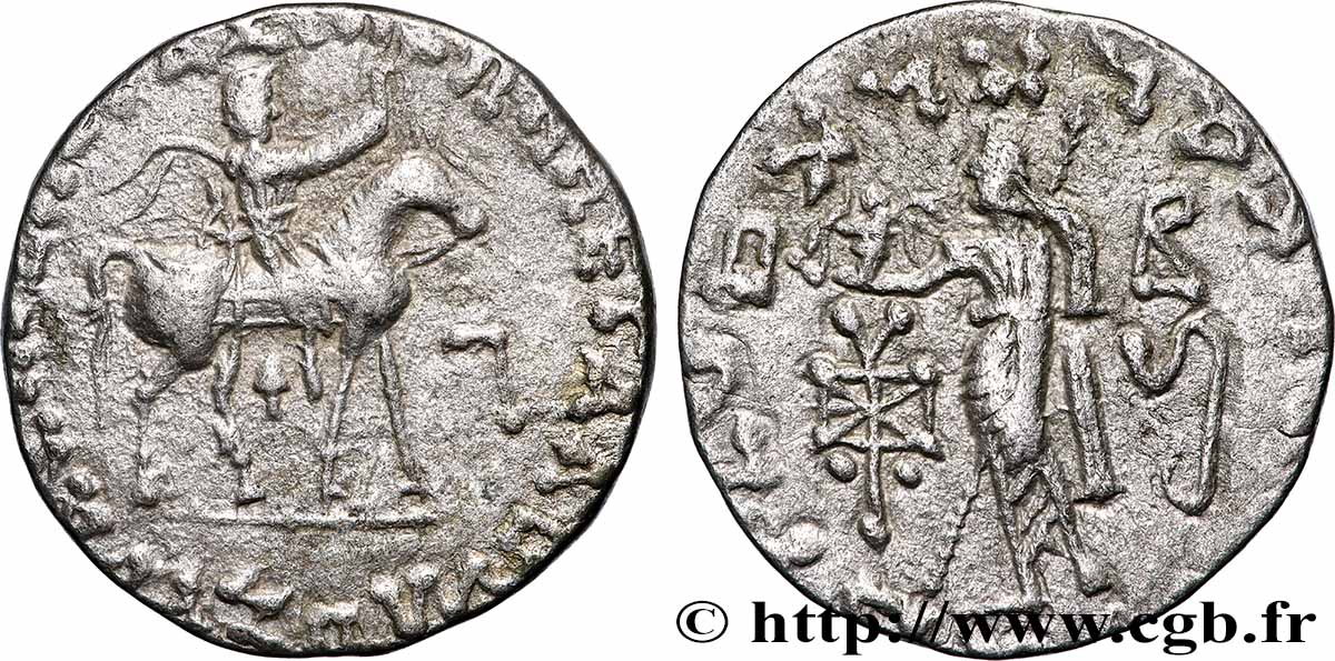 SKYTHIEN - KÖNIGREICH INDO-SKYTHIEN - AZES Tétradrachme bilingue SS