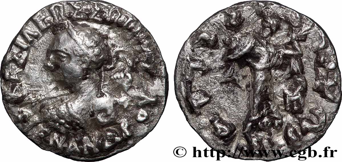 BACTRIANE - ROYAUME DE BACTRIANE - MÉNANDRE Ier SOTER Drachme bilingue TB+