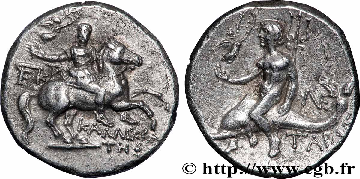 CALABRIA - TARENTUM Nomos, statère ou didrachme SPL