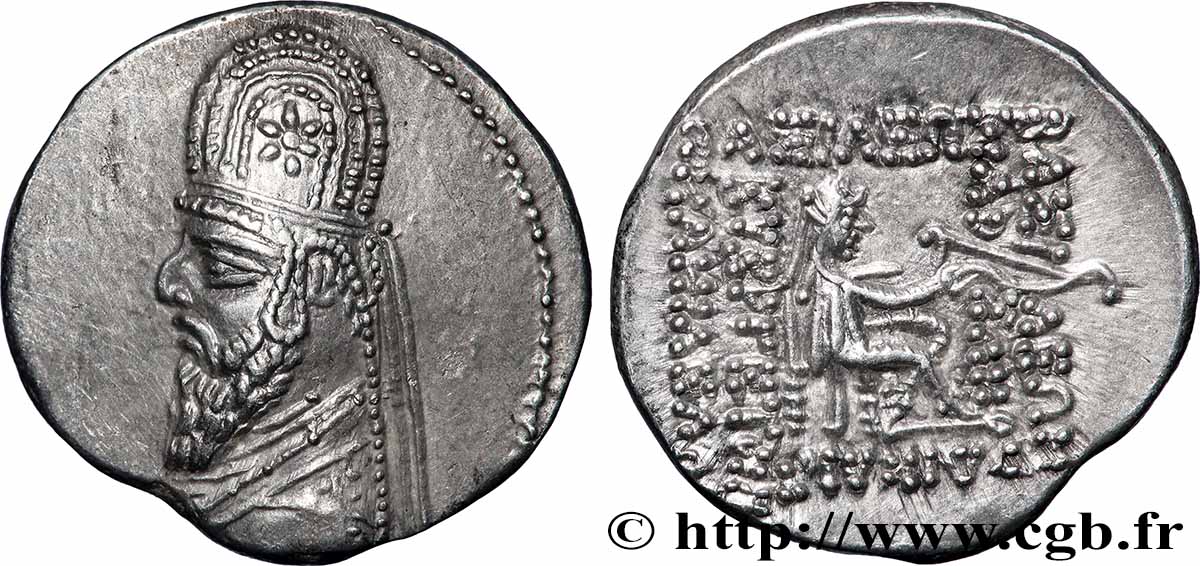 PARTHIEN - KÖNIGREICH DER PARTHER - ORODES I Drachme fST