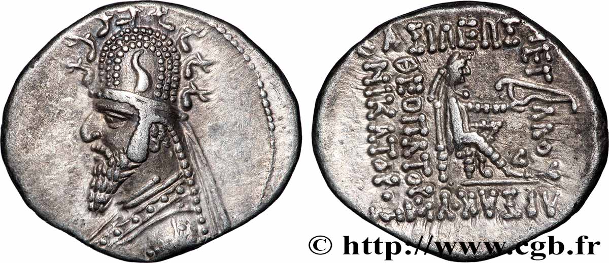 PARTHIE - ROYAUME PARTHE - SINATRUCES Drachme SPL/SUP