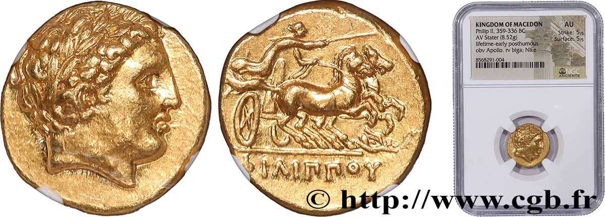 MACÉDOINE - ROYAUME DE MACÉDOINE - PHILIPPE II Statère d&nbsp;or SPL