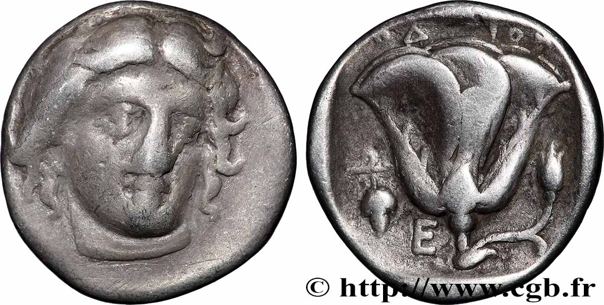 CARIE - ÎLES DE CARIE - RHODES Didrachme  TTB