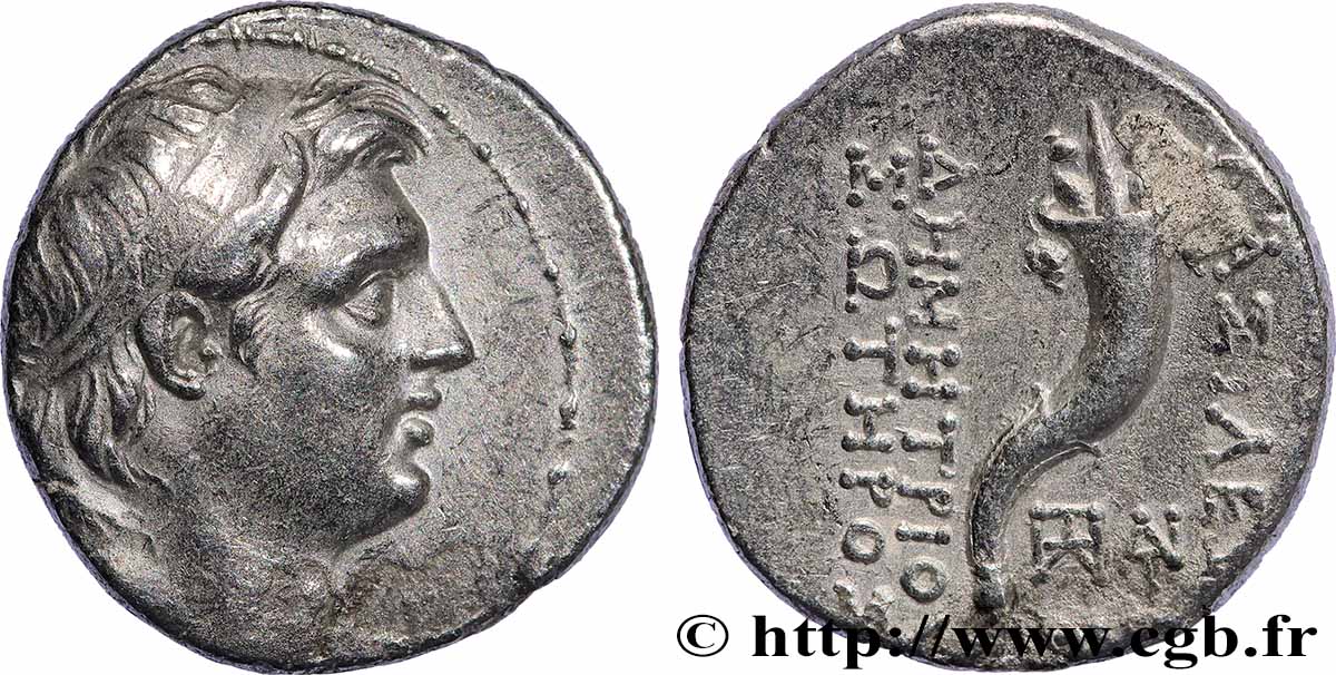 SYRIE - ROYAUME SÉLEUCIDE - DÉMÉTRIUS Ier SOTER Drachme TTB+