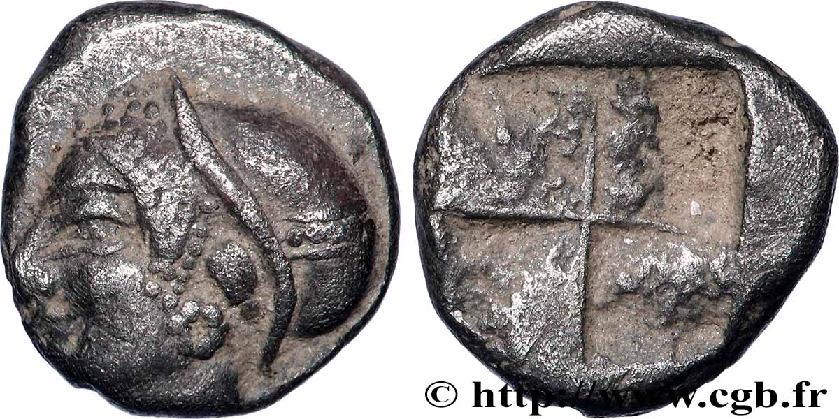 MASSALIA - MARSEILLE Trihémiobole ou 1 1/4 litra “type de Smyrne” TTB+