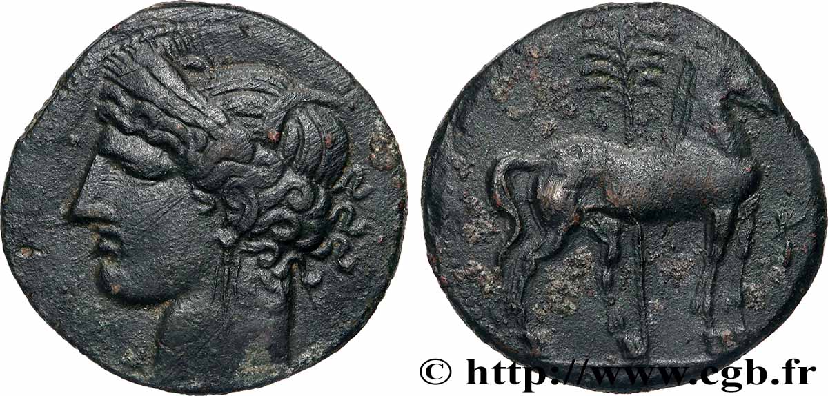 ZEUGITANE - CARTHAGE Triple shekel TTB/TB+
