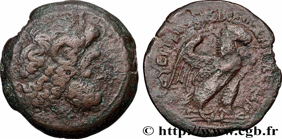 ÉGYPTE - ROYAUME LAGIDE - PTOLÉMÉE VIII ÉVERGÈTE II Drachme TB+