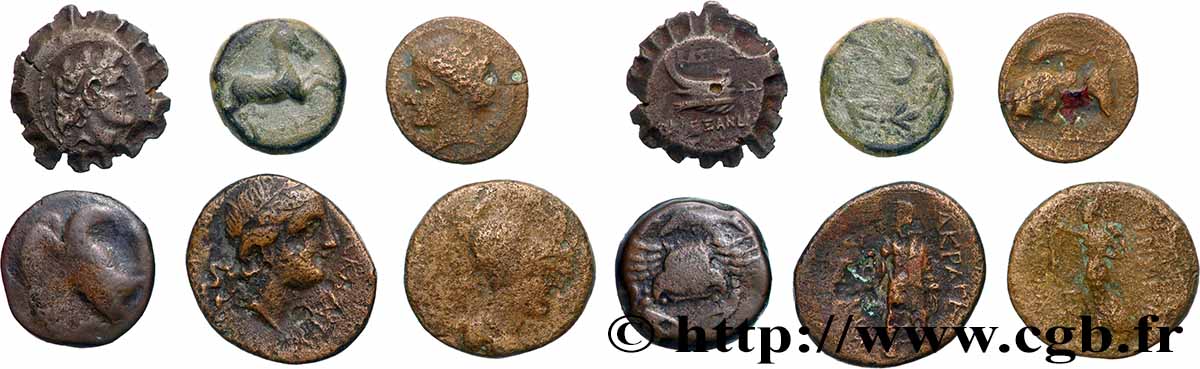 LOTS Lot de six monnaies lot