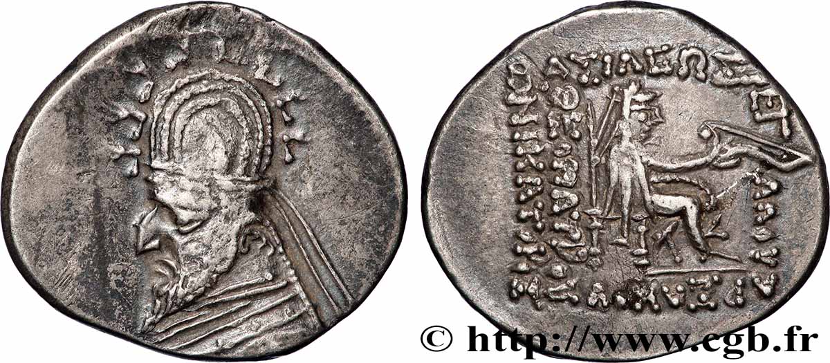 PARTHIEN - KÖNIGREICH DER PARTHER - SINATRUCES Drachme SS/fVZ