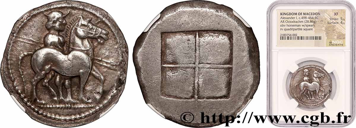 MAKEDONIEN - MAKEDONISCHE KÖNIGE - ALEXANDER I Octodrachme VZ