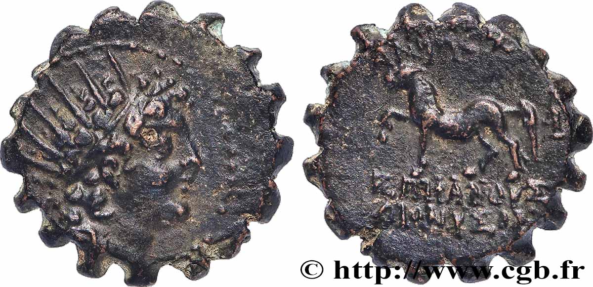 SYRIE - ROYAUME SÉLEUCIDE - ANTIOCHUS VI DIONYSOS Chalque TTB+
