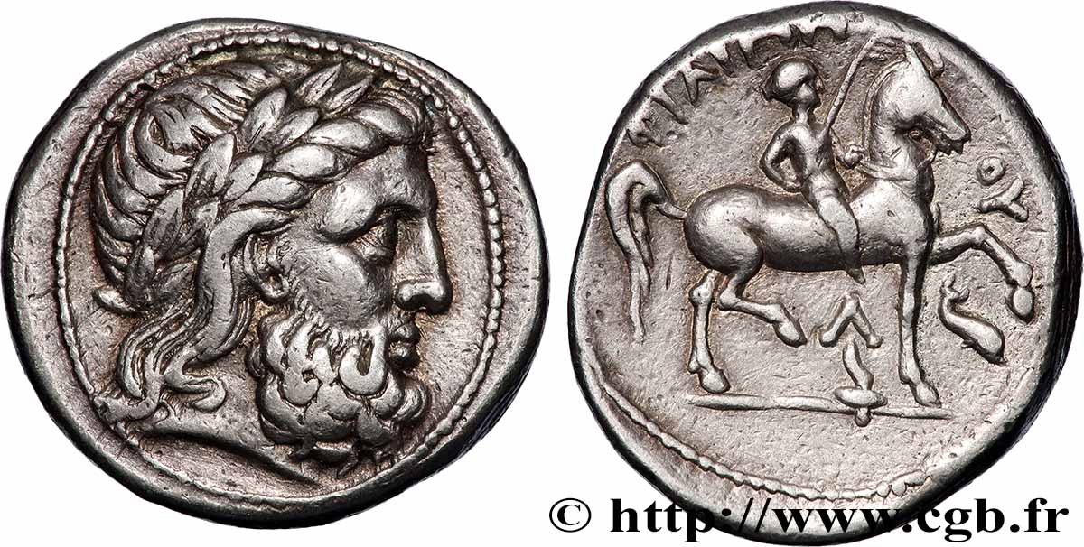 DONAURAUM Tétradrachme au cavalier, imitation de Philippe II VZ/fVZ