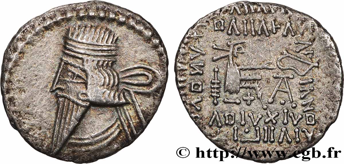 PARTHIE - ROYAUME PARTHE - VOLOGÈSE III Drachme SUP/TTB+