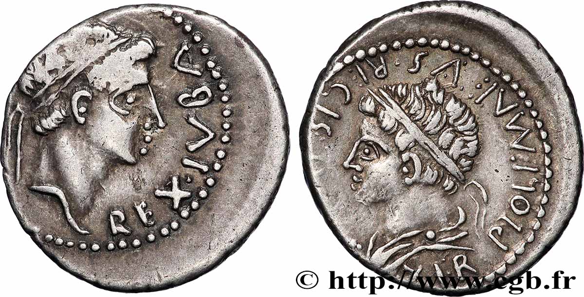MAURETANIEN -MAURETANISCHES KÖNIGREICH - JUBA II und PTOLEMAEUS Denier fVZ/VZ