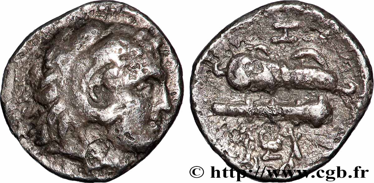 MACEDONIA - REINO DE MACEDONIA - ALEJANDRO III EL GRANDE Hemiobole MBC+/MBC