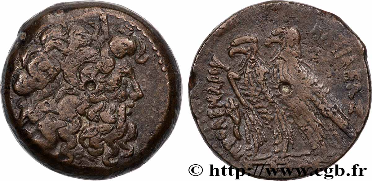 ÉGYPTE - ROYAUME LAGIDE - PTOLÉMÉE VI PHILOMÉTOR Dichalque TTB