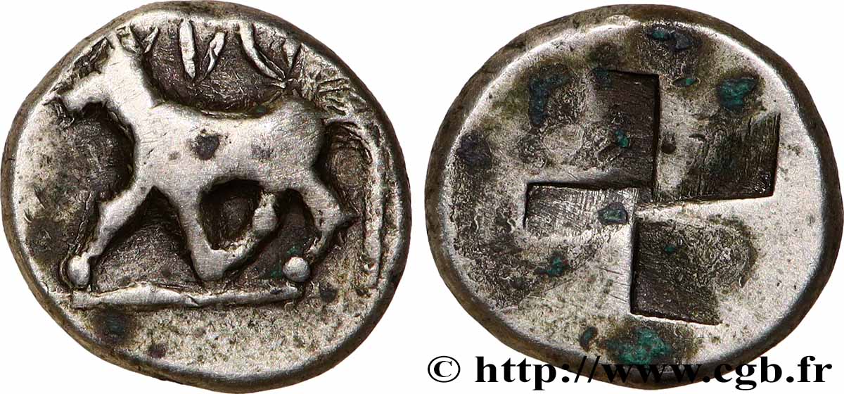 THRACE - BYZANTION 1/4 de drachme ou 1/4 de sicle VF