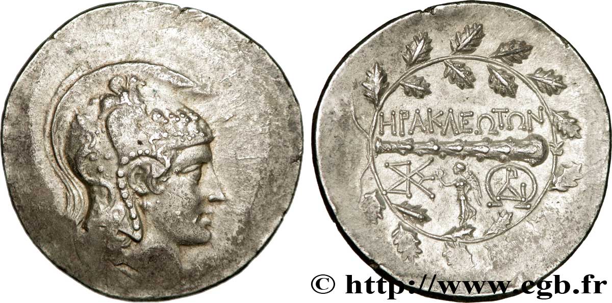 IONIE - HÉRACLÉE DU LATMUM Tétradrachme stéphanophore TTB+/SUP