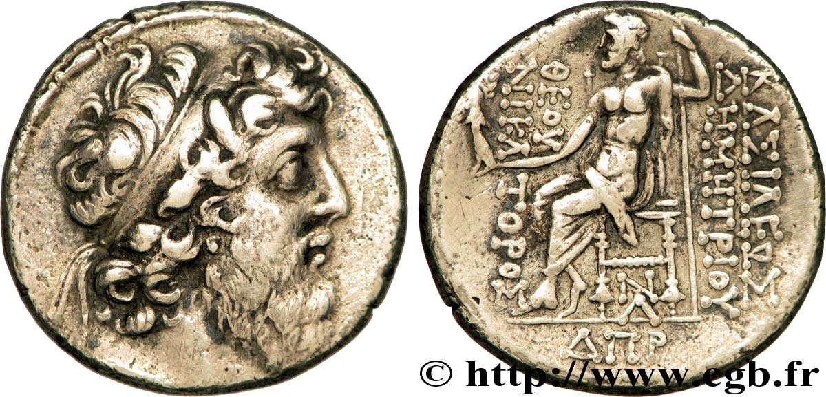 SYRIE - ROYAUME SÉLEUCIDE - DÉMÉTRIUS II NICATOR Tétradrachme TTB