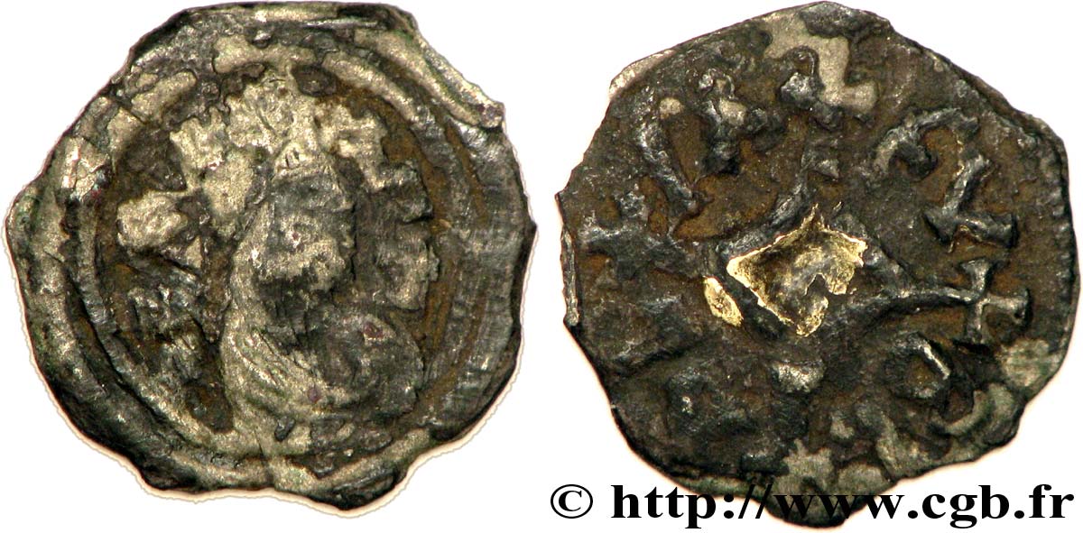 AXOUM - REGNO DE AXOUM - EBANA Monnaie d’argent au portrait et aux quatre croix BC/MBC