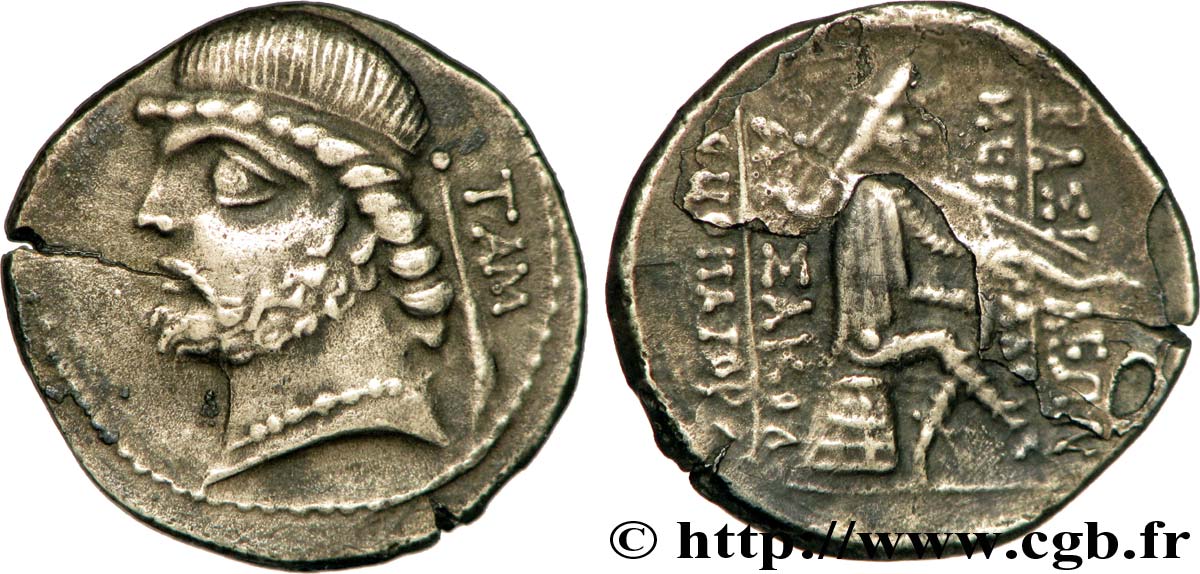 PARTHIE - ROYAUME PARTHE - PHRAATES II Drachme TTB+/SUP
