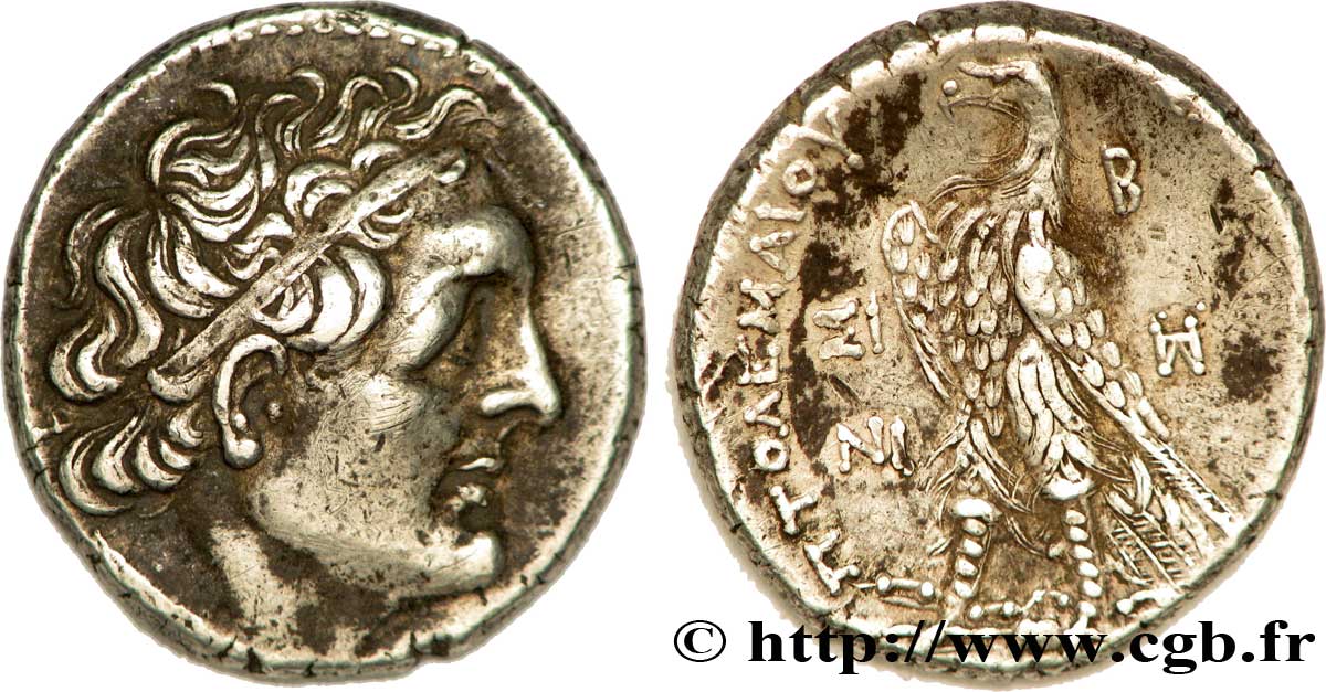 ÉGYPTE - ROYAUME LAGIDE - PTOLÉMÉE III ÉVERGÈTE Tétradrachme TTB+