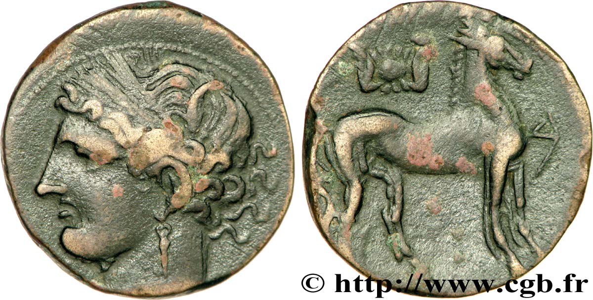ZEUGITANE - CARTHAGE Double shekel TTB