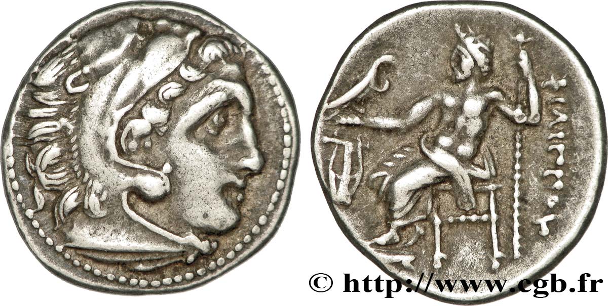 MACEDONIA - MACEDONIAN KINGDOM - PHILIPP III ARRHIDAEUS Drachme AU/AU