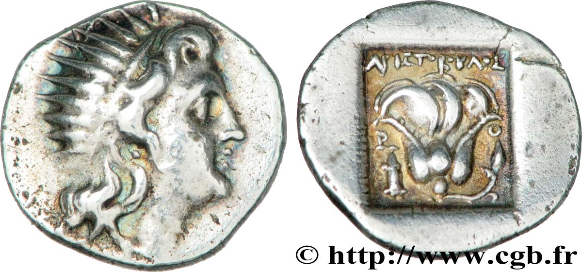 CARIE - ÎLES DE CARIE - RHODES Drachme plinthophore TTB/SUP