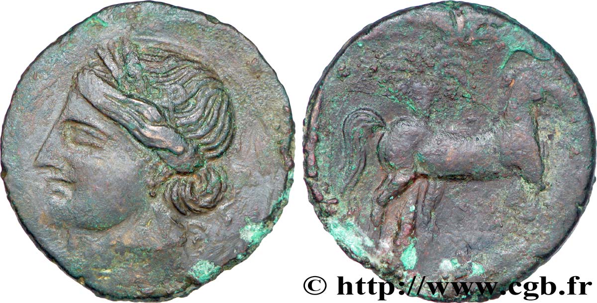ZEUGITANE - CARTHAGE Triple shekel TTB+/TTB
