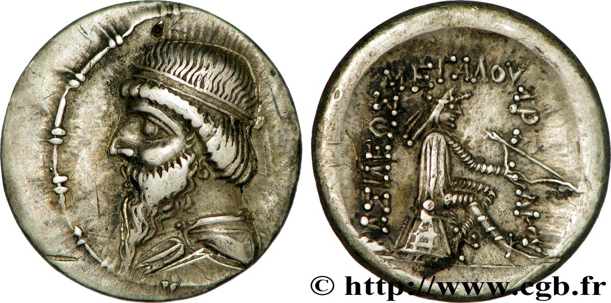 PARTIA - REINO DE PARTIA - MITRIDATES I Drachme EBC