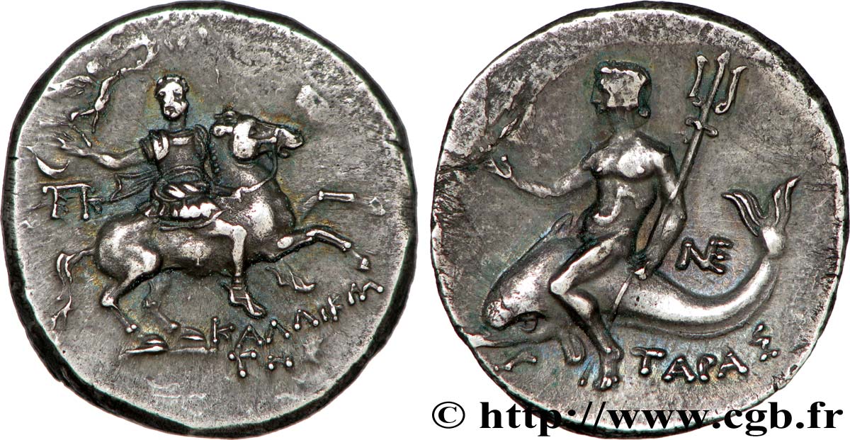 CALABRE - TARENTE Nomos, statère ou didrachme SUP
