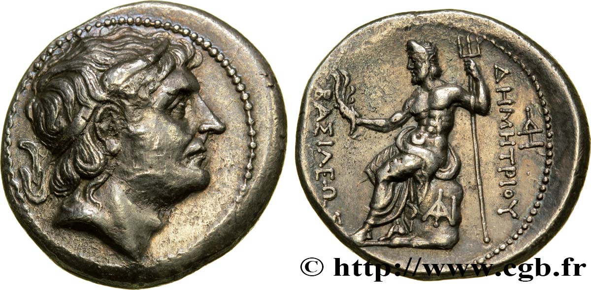 MACÉDOINE - ROYAUME DE MACÉDOINE - DÉMÉTRIUS POLIORCÈTE Tétradrachme TTB+