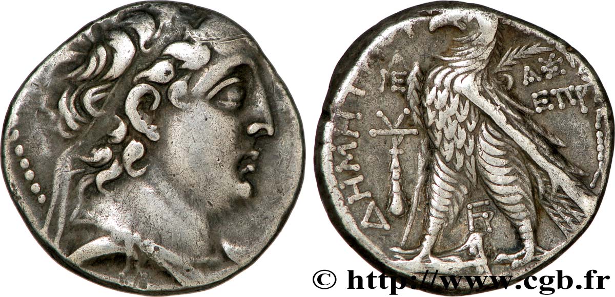 SYRIE - ROYAUME SÉLEUCIDE - DÉMÉTRIUS II NICATOR Tétradrachme TTB/TTB+