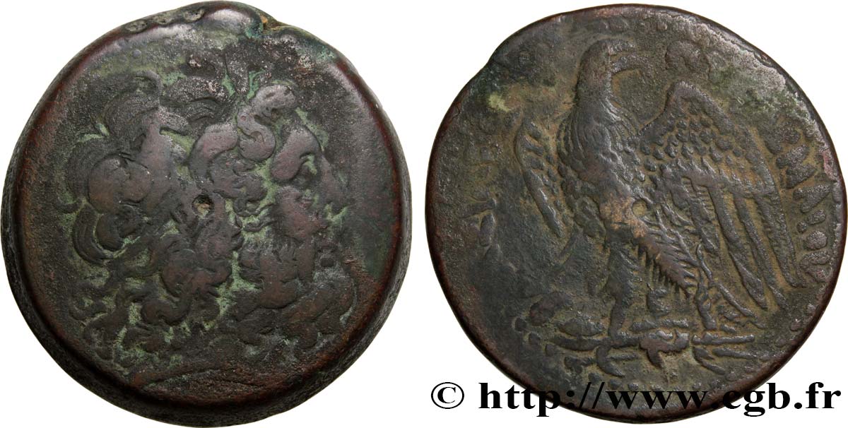 ÉGYPTE - ROYAUME LAGIDE - PTOLÉMÉE II PHILADELPHE Octochalque TB+