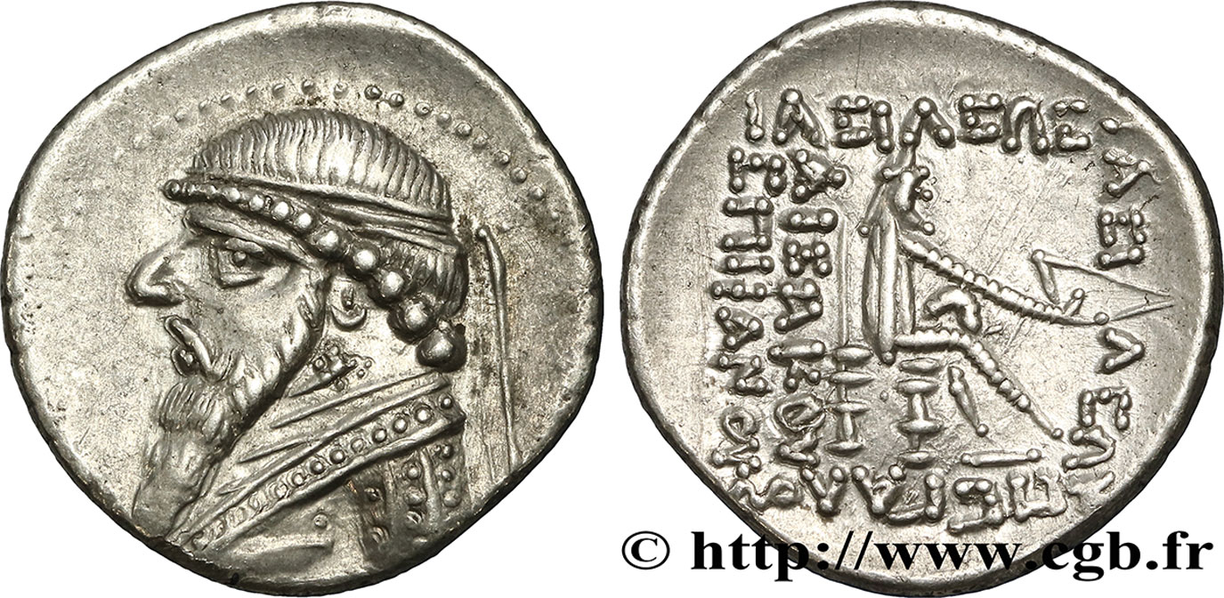 ROYAUME PARTHE - MITHRIDATE II Drachme SUP