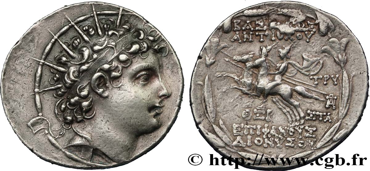 SYRIA - SELEUKID KINGDOM - ANTIOCHUS VI DIONYSUS Tétradrachme AU/AU