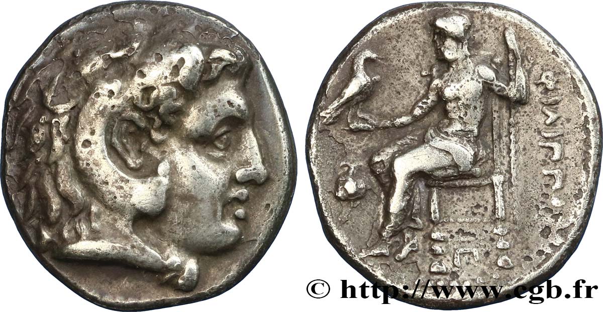 MACEDONIA - MACEDONIAN KINGDOM - PHILIPP III ARRHIDAEUS Drachme XF