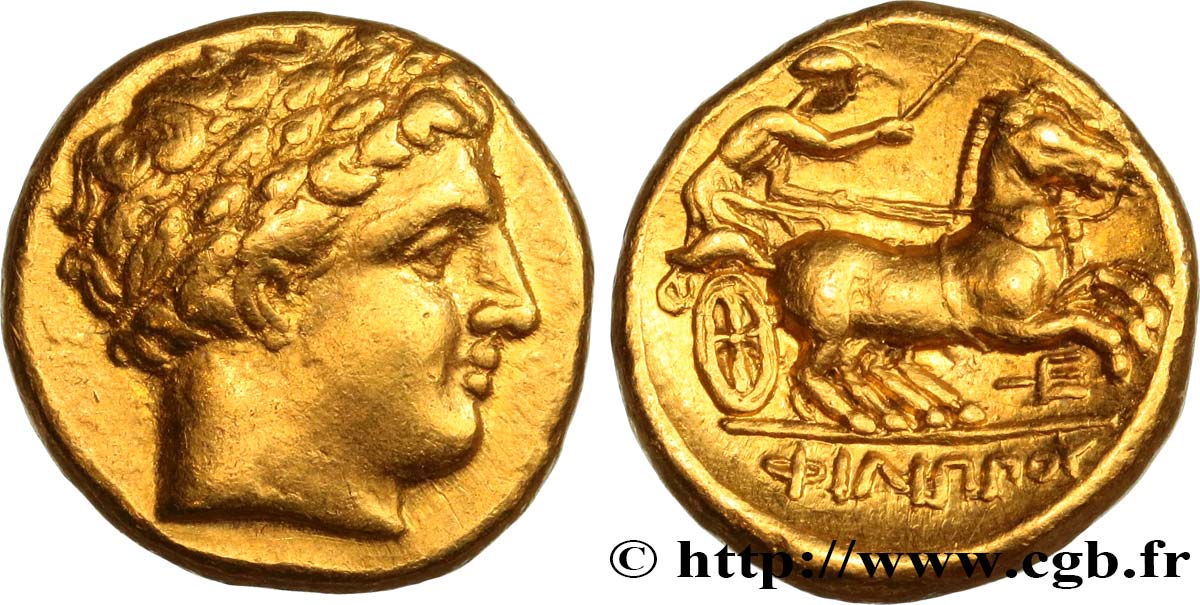 MACEDONIA - REINO DE MACEDONIA - FELIPE II Statère d or EBC