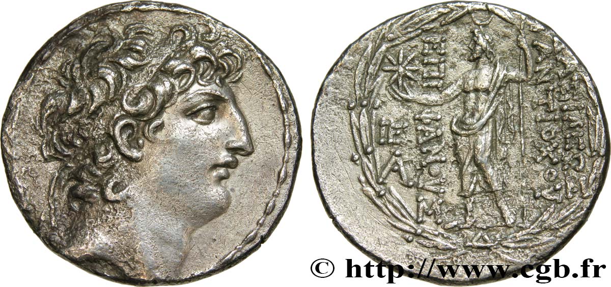 SYRIE - ROYAUME SÉLEUCIDE - ANTIOCHUS VIII GRYPUS Tétradrachme TTB+