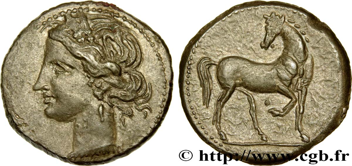 ZEUGITANE - CARTHAGE Trihemishekel TTB+/SUP