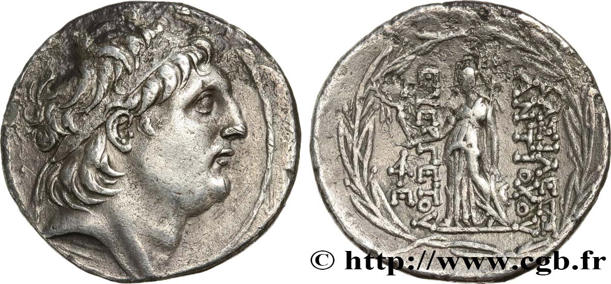 SYRIE - ROYAUME SÉLEUCIDE - ANTIOCHUS VII SIDETES Tétradrachme TTB/TB+