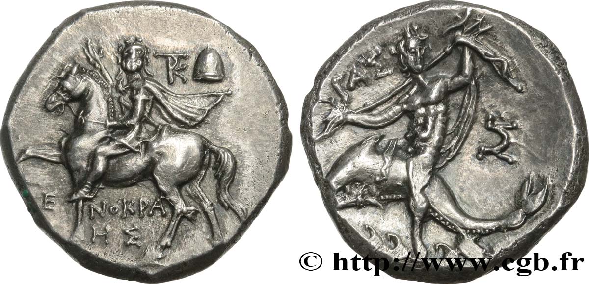 CALABRIA - TARENTUM Nomos, statère ou didrachme MS/SPL