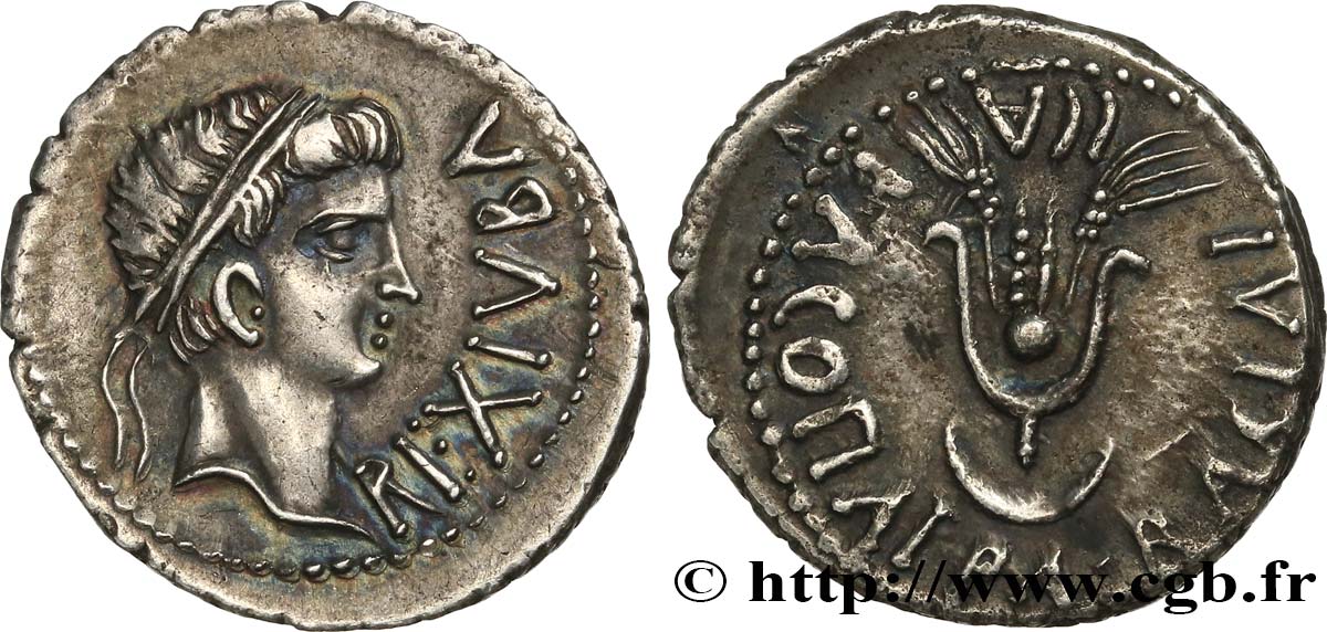 MAURETANIA - MAURETANIAN KINGDOM - JUBA II and CLEOPATRA Denier MS/AU